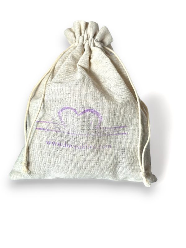 Drawstring bag with love a libra logo